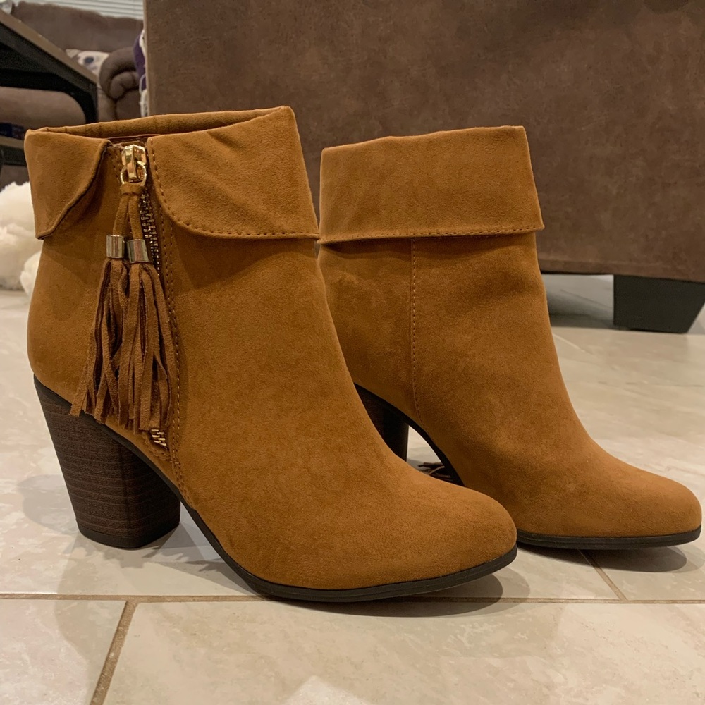 Lauren Conrad Cognac Booties